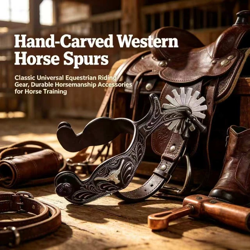 手彫りの西洋式馬具、クラシックで汎用性の高い乗馬用具、馬の訓 - Riding Gear のレビューと価格