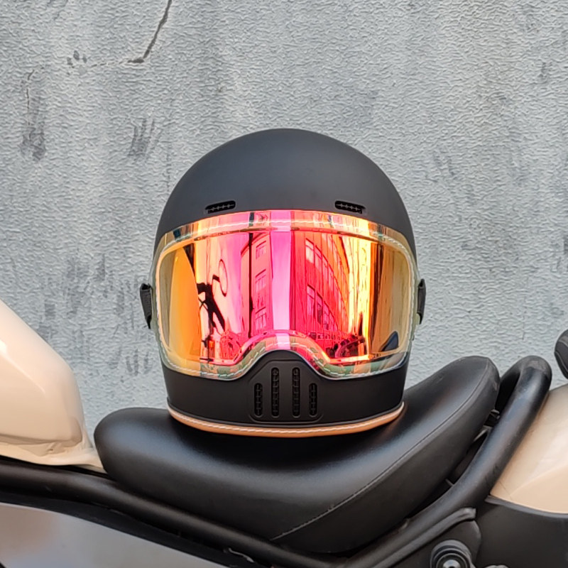 ORZ CE DOT認証 レトロ フルフェイス オートバイヘ - Full Face Motorcycle Helmet With Bluetooth のレビューと価格